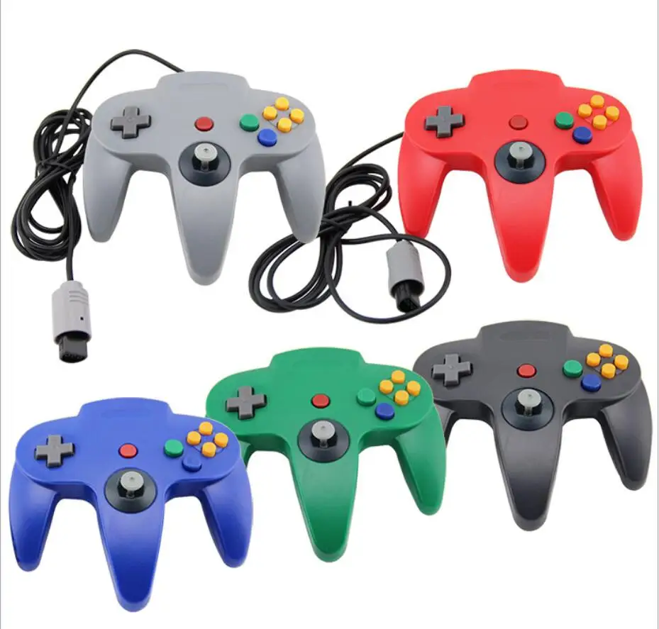 

Wired Game Controller Joystick Gamepad For Old N64 Nintendo 64 Console Controller System, Black, grey, blue, green, yellow, purple
