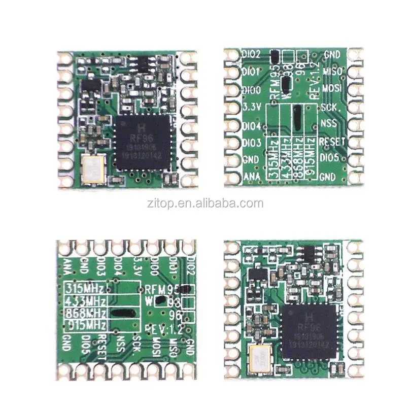 RFM95W 20dBm 100mW 868Mhz 915Mhz DSSS spread spectrum wireless transceiver module SX1276 SMD lora module mass in stock 868 915 M - ANKUX.COM