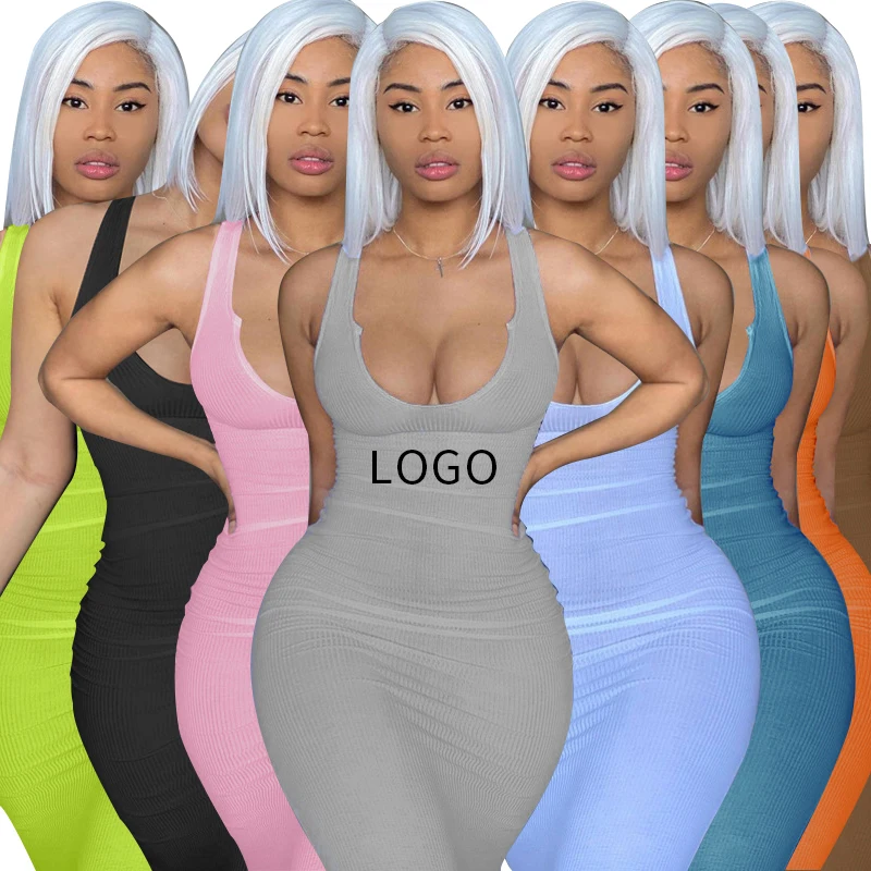 Rib Knit Dresses Simple Round Neck Sleeveless Bodycon Maxi Elegant Women Solid Outfit 2021 Spring Summer Casual Party Long Dress
Rib Knit Dresses Simple Round Neck Sleeveless Bodycon Maxi Elegant Women Solid Outfit 2021 Spring Summer Casual Party Long Dress