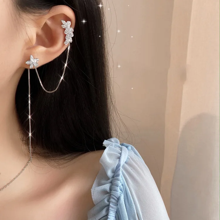 Wholesale flower tassel drop earrings women simple rhinestone drop earrings 925 silver needle long earrings jewelry, Gold
Wholesale flower tassel drop earrings women simple rhinestone drop earrings 925 silver needle long earrings jewelry, Gold