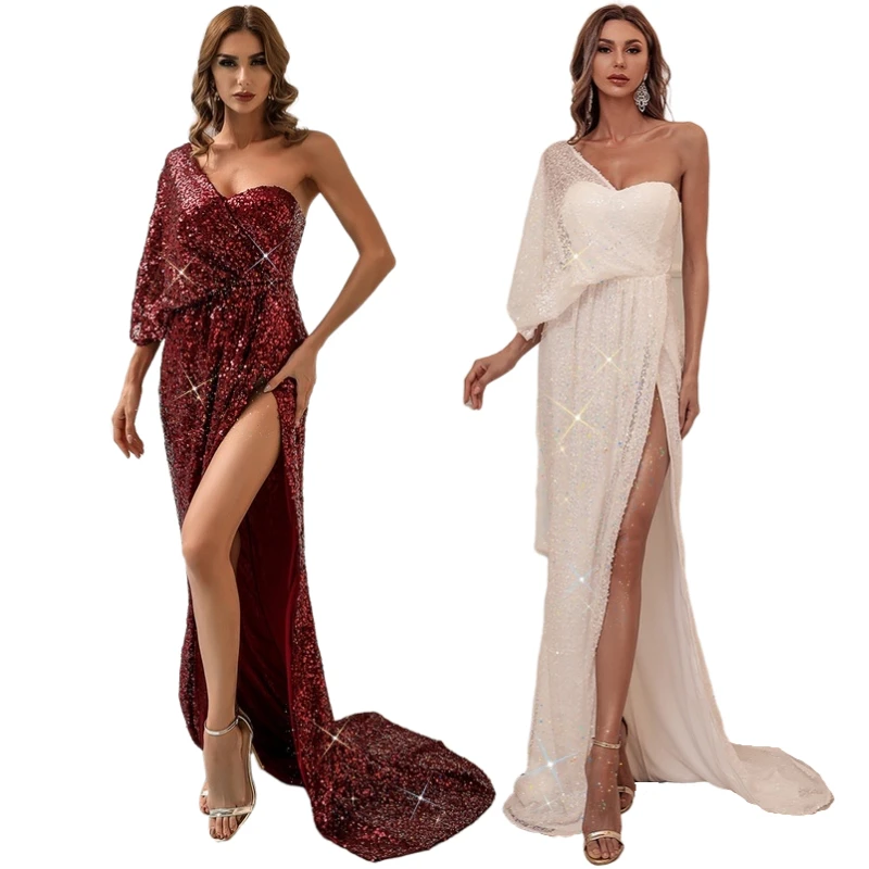 Candice new arrival New asymmetric sexy one shoulder split excellent lace red sequin maxi evening dress
Candice new arrival New asymmetric sexy one shoulder split excellent lace red sequin maxi evening dress