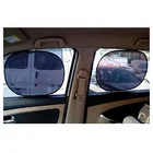 2Pcs PVC Car Rear Window Side Sun Shade Cover Block Static Cling Visor Screen Shield