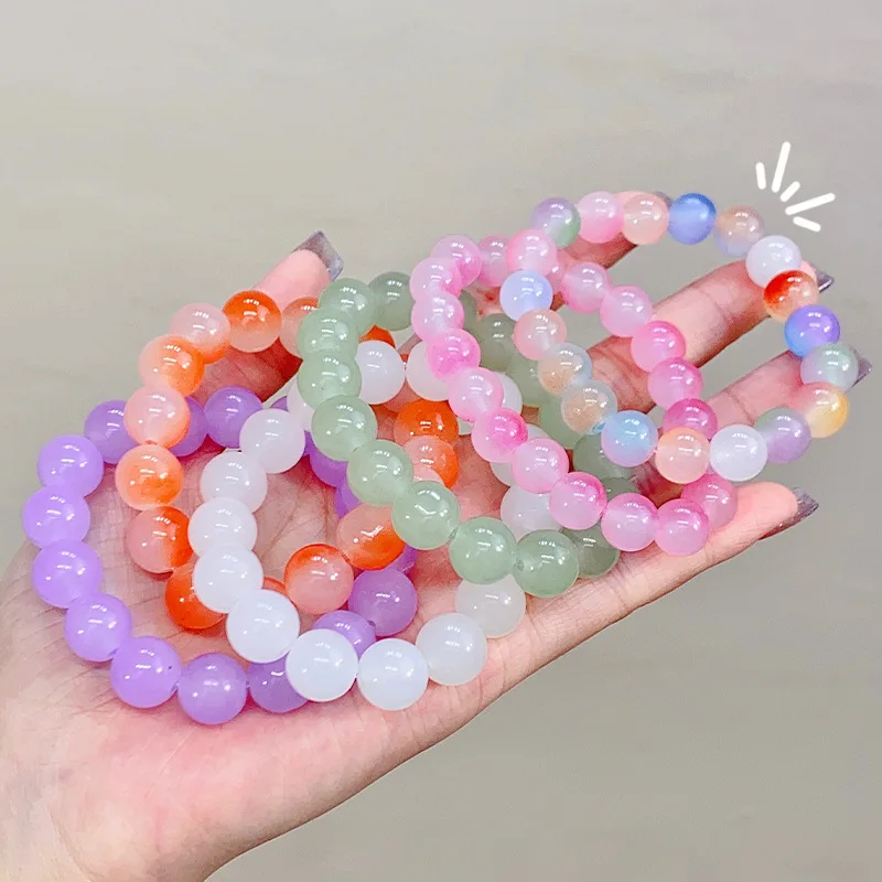 Fashion Popular Crystal Colorful Beaded Bracelet Handpiece Glass Bead Bracelet Jewelry Gifts for Women
Fashion Popular Crystal Colorful Beaded Bracelet Handpiece Glass Bead Bracelet Jewelry Gifts for Women
