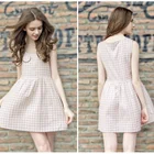 Mini Retro Nightdress Summer Cotton Sweet Casual Dress Women's Sleeveless Elastic Mini Pajamas