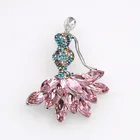 Wedding Gift colorful crystal Mermaid Brooch pin