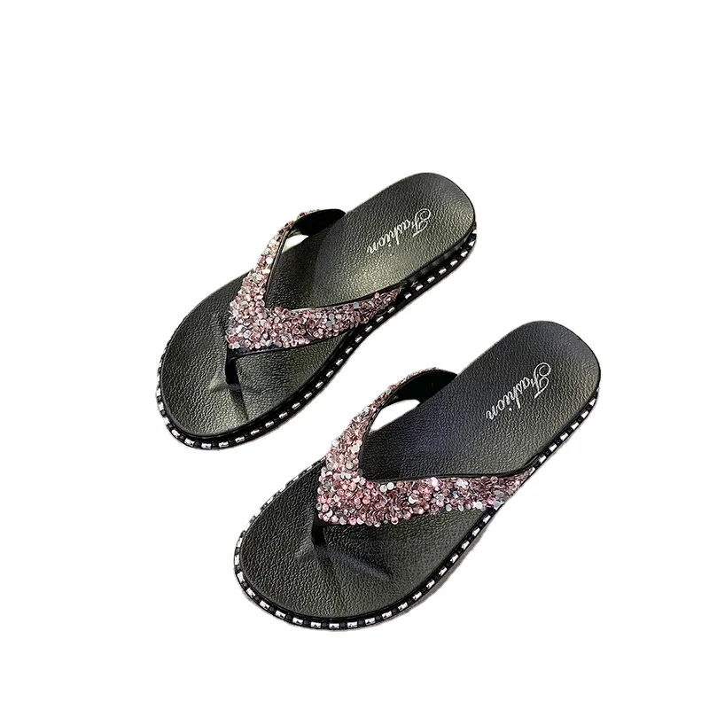 Sequins shiny beautiful flip flops slippers fashion outdoor women's slippers rhinestone hot selling, Customized color
Sequins shiny beautiful flip flops slippers fashion outdoor women's slippers rhinestone hot selling, Customized color