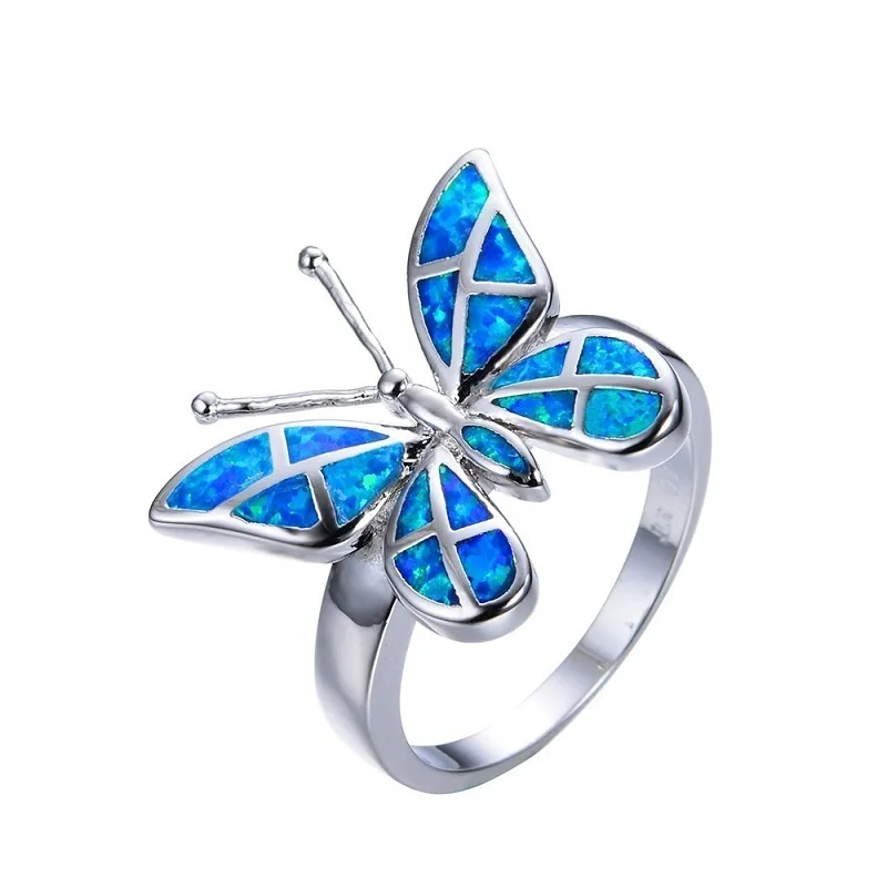 European Trendy Jewelry Blue Opal Butterfly Ring Fashionable Natural Opal Cat Eye Butterfly Finger Ring for Women Girls
European Trendy Jewelry Blue Opal Butterfly Ring Fashionable Natural Opal Cat Eye Butterfly Finger Ring for Women Girls