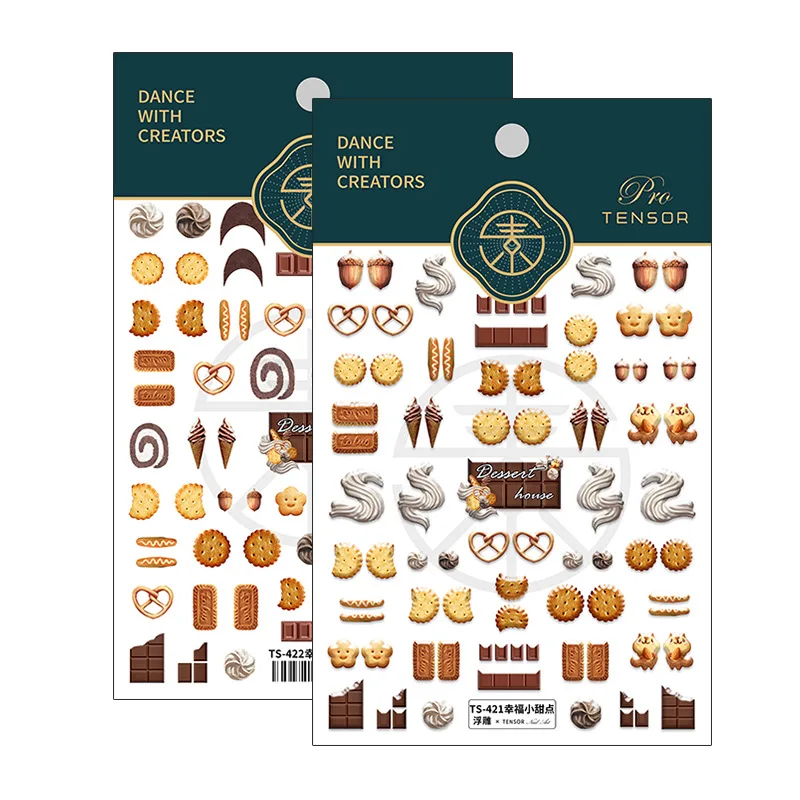 TS-395 The Newest 5D embossed nail stickers Small snack dessert nail art stickers, 5d embossed nail art sticker
TS-395 The Newest 5D embossed nail stickers Small snack dessert nail art stickers, 5d embossed nail art sticker