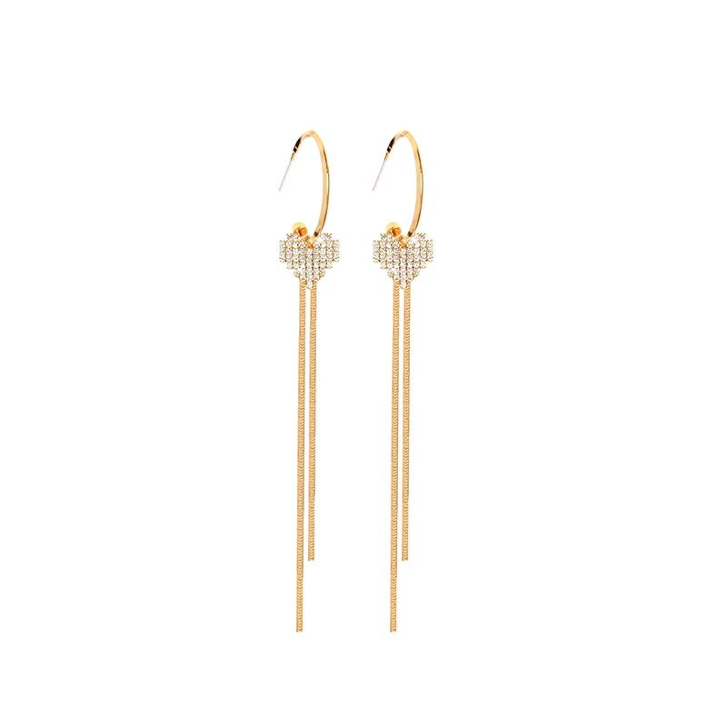 f001 Zircon S925 Silver Pin Korea Long Gold-plated Tassel Diamond Heart Earrings For Wom 2021
f001 Zircon S925 Silver Pin Korea Long Gold-plated Tassel Diamond Heart Earrings For Wom 2021