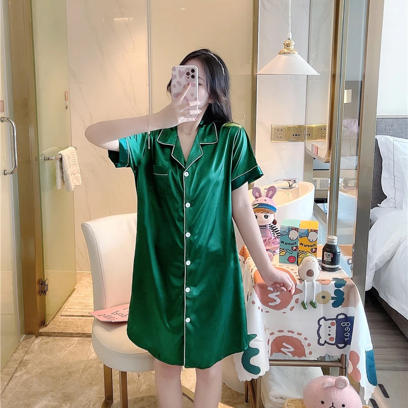 Dress Women Summer 2021 Dress Women Fashion Short Sleeve Solid Color Comfy Nightgown Sleep Dress, Green
Dress Women Summer 2021 Dress Women Fashion Short Sleeve Solid Color Comfy Nightgown Sleep Dress, Green