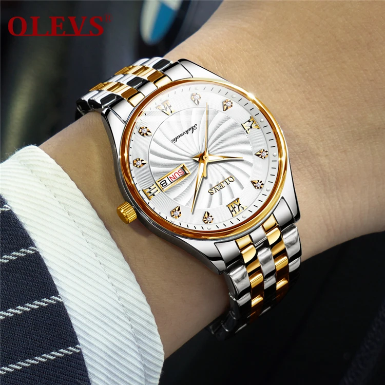 OLEVS 6608 2 Watch Men crystal diamond Mechanical Watch Gold Diamond surface Business wristwatch Mens clock Top Brand Luxury
OLEVS 6608 2 Watch Men crystal diamond Mechanical Watch Gold Diamond surface Business wristwatch Mens clock Top Brand Luxury