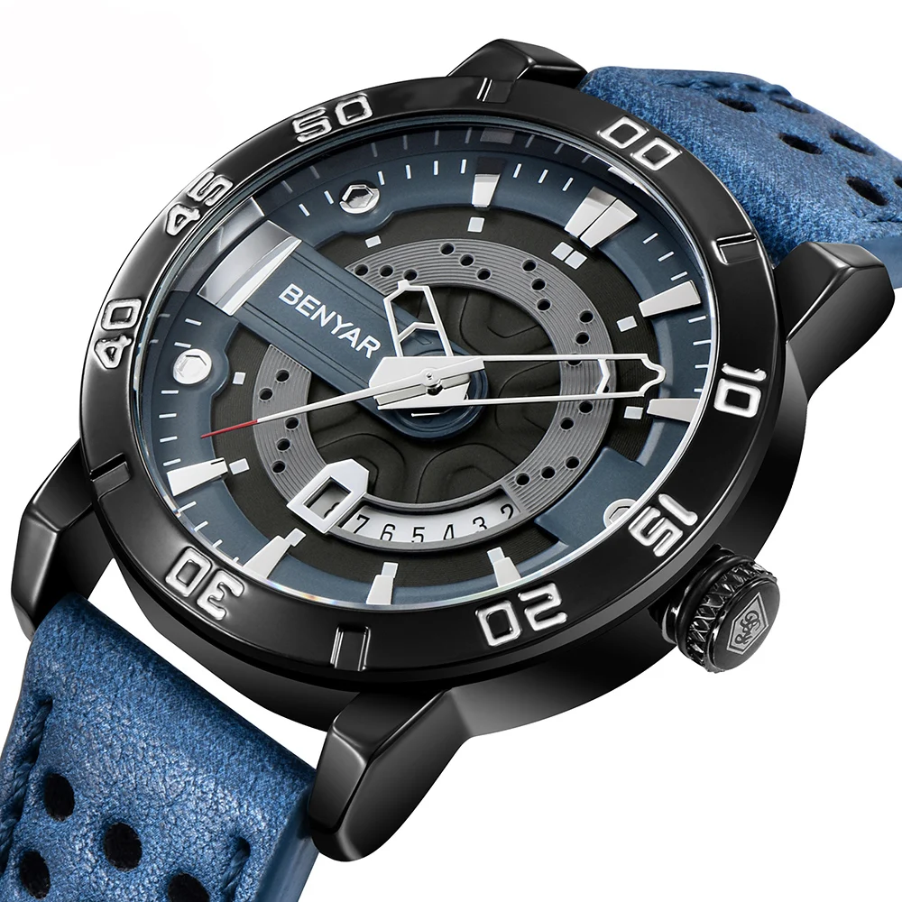 BENYAR 2020 New Business Men Watches Top Brand Leather Quartz Luxury Casual Sports Waterproof Male Wristwatch Relogio Masculino, Shown
BENYAR 2020 New Business Men Watches Top Brand Leather Quartz Luxury Casual Sports Waterproof Male Wristwatch Relogio Masculino, Shown