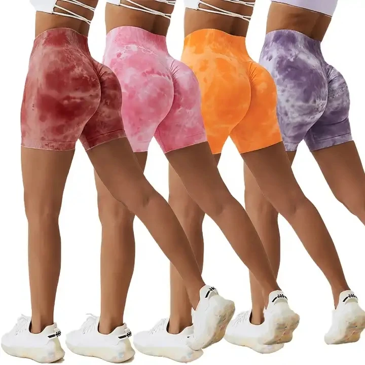 Nylon Seamless Knitted Tie Dyed Yoga Shorts Women's Sports Fitness Shorts High Waist Hip Lift Tight Cycling Shorts
Nylon Seamless Knitted Tie Dyed Yoga Shorts Women's Sports Fitness Shorts High Waist Hip Lift Tight Cycling Shorts