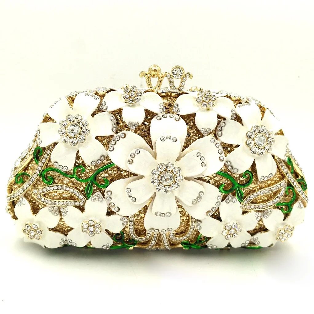 New Design Flower Good Quality Wedding Bridal Sparkle Hardcase Full Crystal Bag Rhinestone HandBag Party Clutch Bag, Multi
New Design Flower Good Quality Wedding Bridal Sparkle Hardcase Full Crystal Bag Rhinestone HandBag Party Clutch Bag, Multi