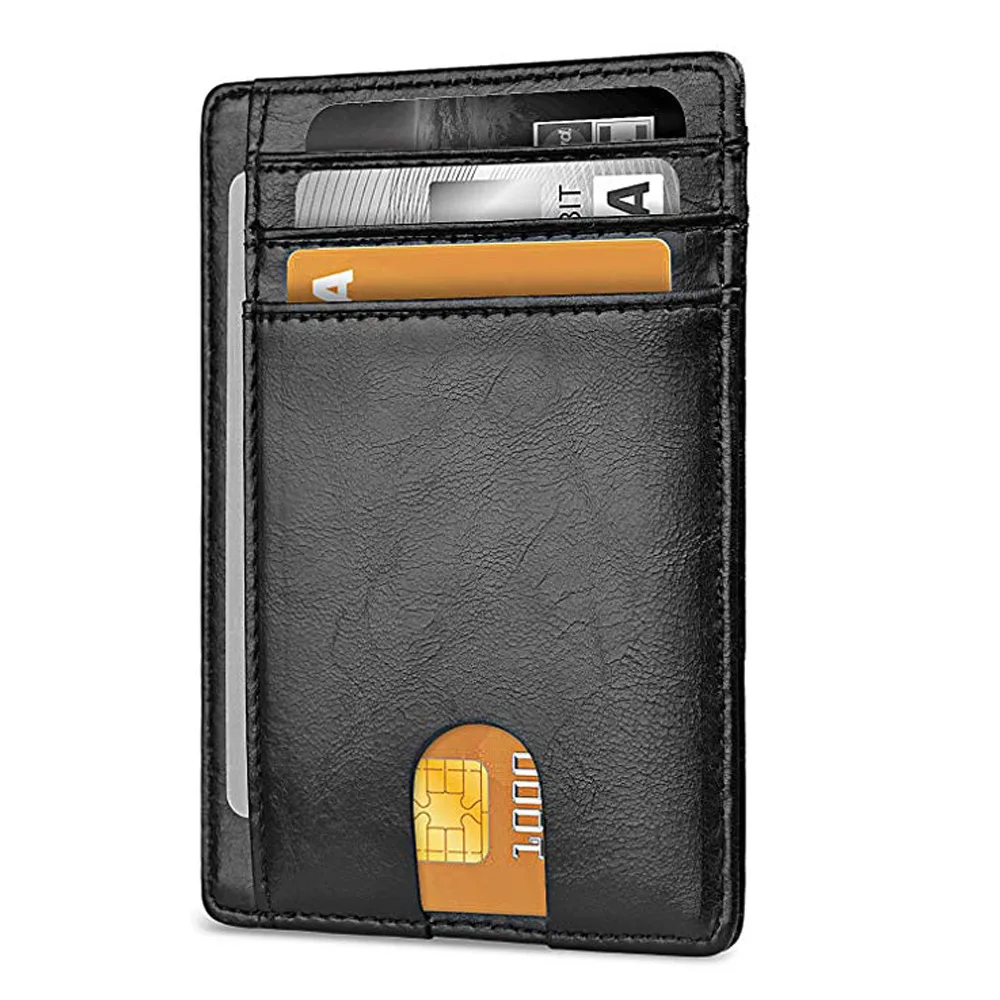 Oil Wax PU Leather Front Pocket Men Rfid Blocking Slim Card Holder Minimalist Wallet, Black
Oil Wax PU Leather Front Pocket Men Rfid Blocking Slim Card Holder Minimalist Wallet, Black