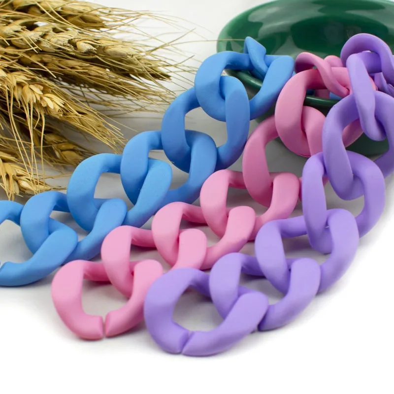 Customize size matte acrylic chain accessories bag chain round link chain, Transparent
Customize size matte acrylic chain accessories bag chain round link chain, Transparent