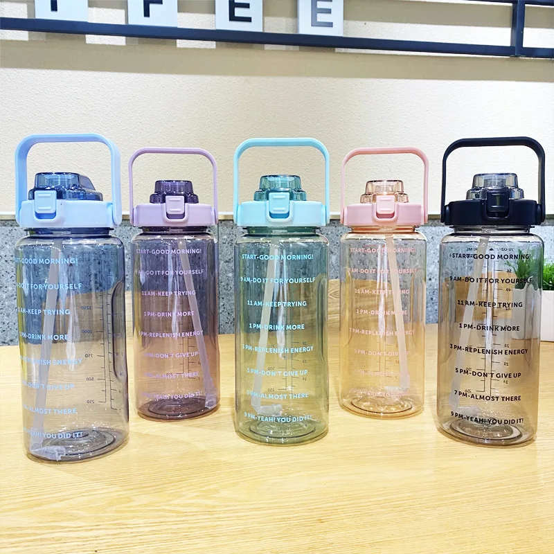 67 oz Motivational Water Bottle with Straw Time Marker Large 2L Handle Reusable Workout Gym Fitness Drink
67 oz Motivational Water Bottle with Straw Time Marker Large 2L Handle Reusable Workout Gym Fitness Drink