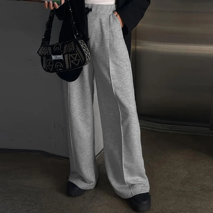 New Winter Autumn Pleated Gray Drawstring High Waist Pantalon De Mujer Wide Leg Pants Women Sweatpants Woman, Khaki
New Winter Autumn Pleated Gray Drawstring High Waist Pantalon De Mujer Wide Leg Pants Women Sweatpants Woman, Khaki