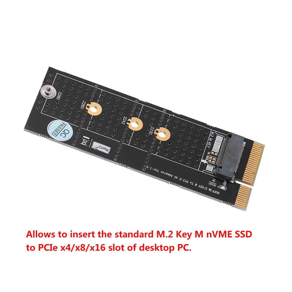 M.2 NVME M Key SSD to PCI- E 4X Adapter Card Vertical Installation Converter for Desktop PC
M.2 NVME M Key SSD to PCI- E 4X Adapter Card Vertical Installation Converter for Desktop PC