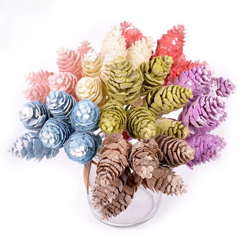 Multiple colors 6 head pinecone flowers bouquet for home Christmas decorations
Multiple colors 6 head pinecone flowers bouquet for home Christmas decorations