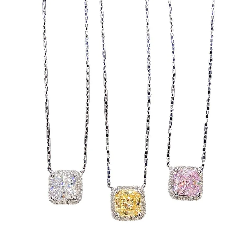 Mujing jewelry 2021 new S925 silver inlaid high carbon diamond 7X7 crushed ice cut necklace pendant set female
Mujing jewelry 2021 new S925 silver inlaid high carbon diamond 7X7 crushed ice cut necklace pendant set female