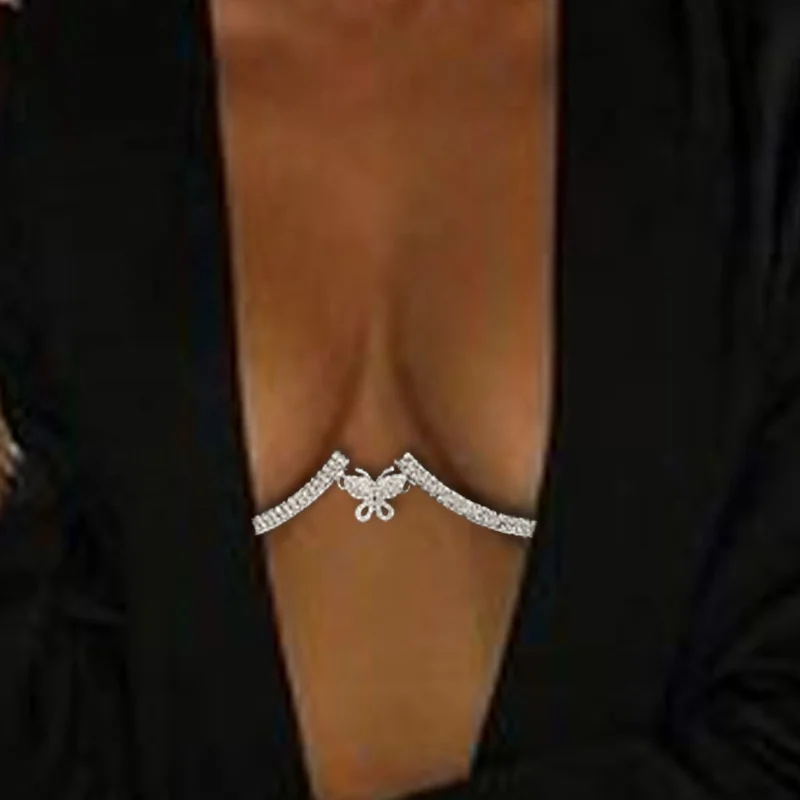 SHIHAN Flash Butterfly Bra Chain Body Jewelry Sexy Bling Chest Support Top Breast Rave Accessories Festival for Women
SHIHAN Flash Butterfly Bra Chain Body Jewelry Sexy Bling Chest Support Top Breast Rave Accessories Festival for Women