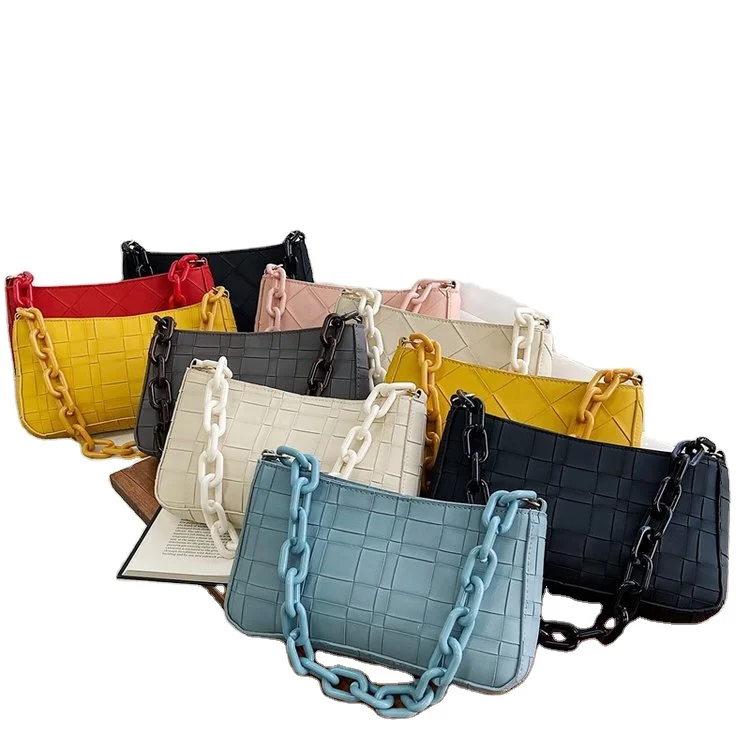 2021 New Retro Simple Rhombus Women Thick Chain Pu Leather Leisure Shoulder Bag Candy Pure Color Soft Purses and Handbags, 10 colors
2021 New Retro Simple Rhombus Women Thick Chain Pu Leather Leisure Shoulder Bag Candy Pure Color Soft Purses and Handbags, 10 colors
