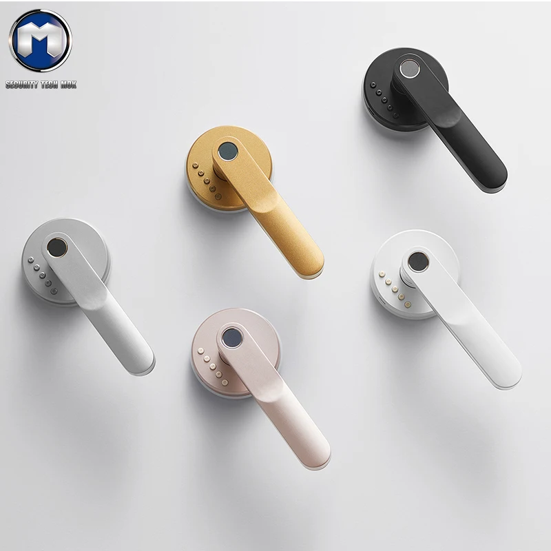MOK Zinc alloy indoor handle wooden door lock alarm digital fingerprint door lock, Black, white
MOK Zinc alloy indoor handle wooden door lock alarm digital fingerprint door lock, Black, white