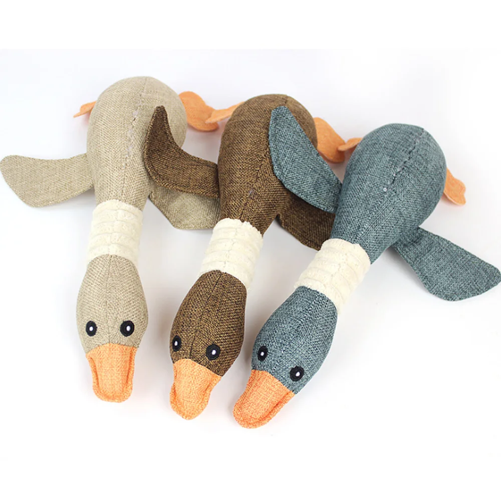 Wholesale Wild Goose Bird Design Soft Dog Toy Stuffed Plush Puppy Squeaky Dog Toy, Brown, blue, grey
Wholesale Wild Goose Bird Design Soft Dog Toy Stuffed Plush Puppy Squeaky Dog Toy, Brown, blue, grey