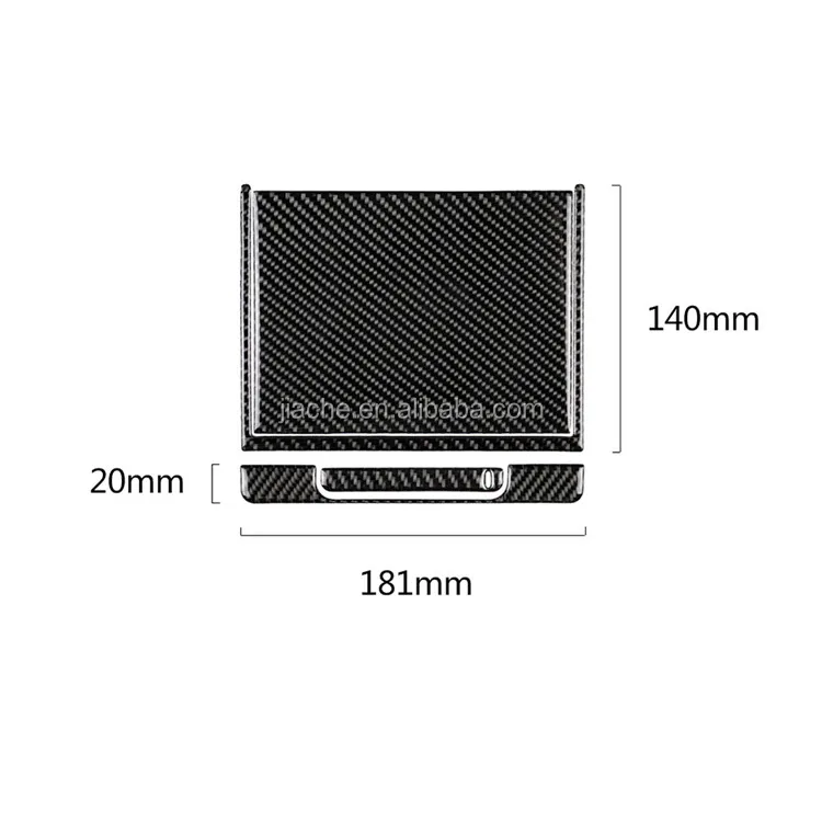 Carbon Fiber Interior Trim Car Gear Shift Panel Storage Box Trim Frame Sticker For Toyota Camry 2018 2019