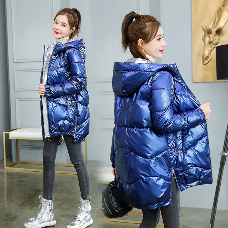 2021 New Winter Jackets Parkas Women Blue Down Cotton Jackets Hooded Parka Warm Female Cotton Padded Jackets Casual Outwear
2021 New Winter Jackets Parkas Women Blue Down Cotton Jackets Hooded Parka Warm Female Cotton Padded Jackets Casual Outwear