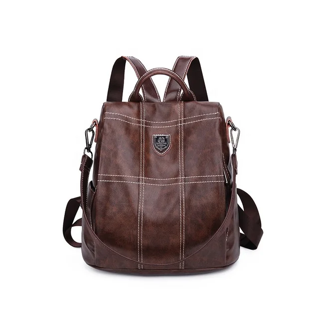 European And American Trend Cool Leather Handbags New Punk Style Backpack Large Capacity Travel Backpack, Brown, coffee
European And American Trend Cool Leather Handbags New Punk Style Backpack Large Capacity Travel Backpack, Brown, coffee