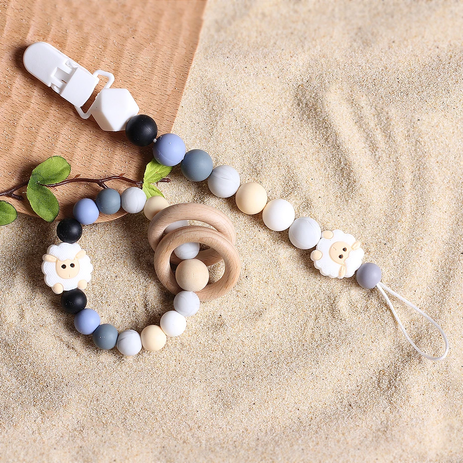 Animal Sheep colorful Silicone Bracelet Silicone beads baby teething Pacifier Chain Clip
Animal Sheep colorful Silicone Bracelet Silicone beads baby teething Pacifier Chain Clip
