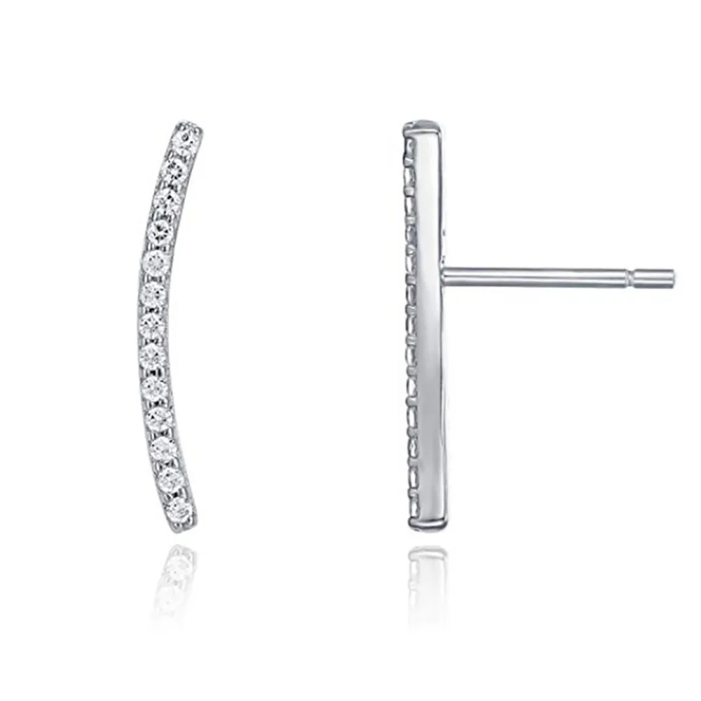 Hypoallergenic long zircon rose gold plated sterling silver earrings studs for women, Gold/steel/rose gold
Hypoallergenic long zircon rose gold plated sterling silver earrings studs for women, Gold/steel/rose gold
