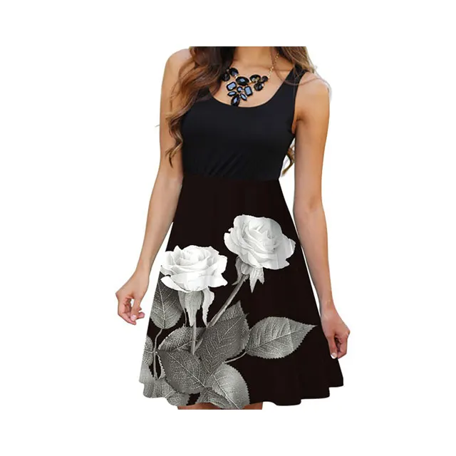 NEW Summer Women Round Neck Casual Sleeveless Floral Printed Dress Slim Flower Dress Plus Size
NEW Summer Women Round Neck Casual Sleeveless Floral Printed Dress Slim Flower Dress Plus Size