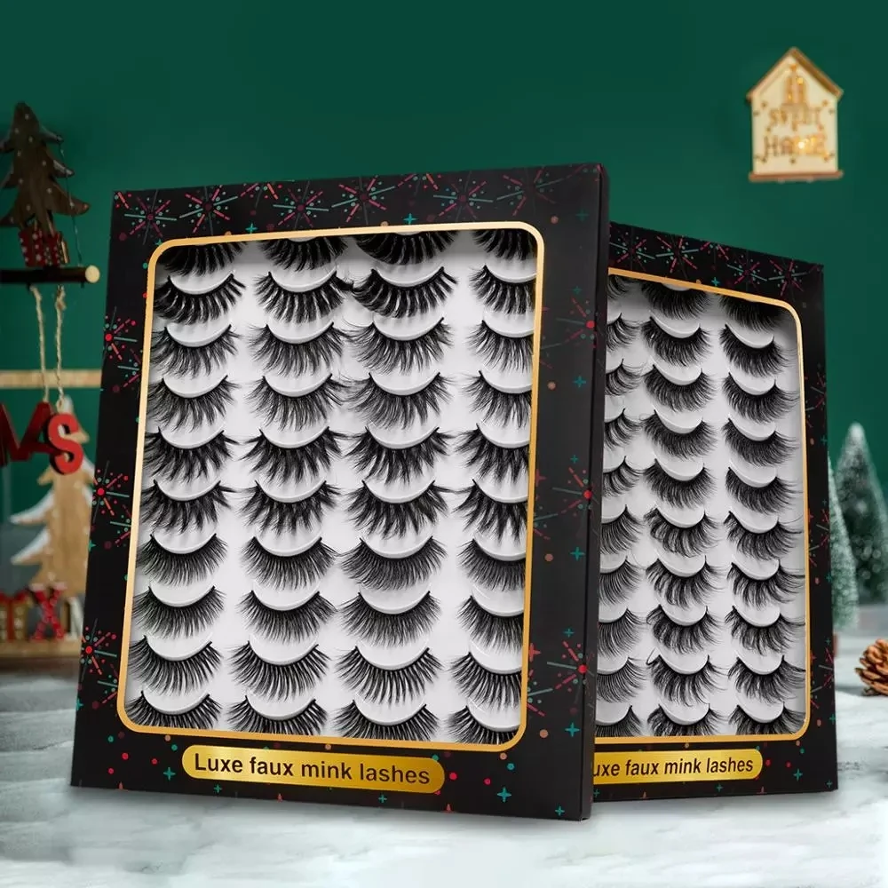 Christmas theme 20 Pairs Natural 3D False Lashes Fake Eyelashes Makeup Mink Eyelashes Extension Mink Eyelashes
Christmas theme 20 Pairs Natural 3D False Lashes Fake Eyelashes Makeup Mink Eyelashes Extension Mink Eyelashes