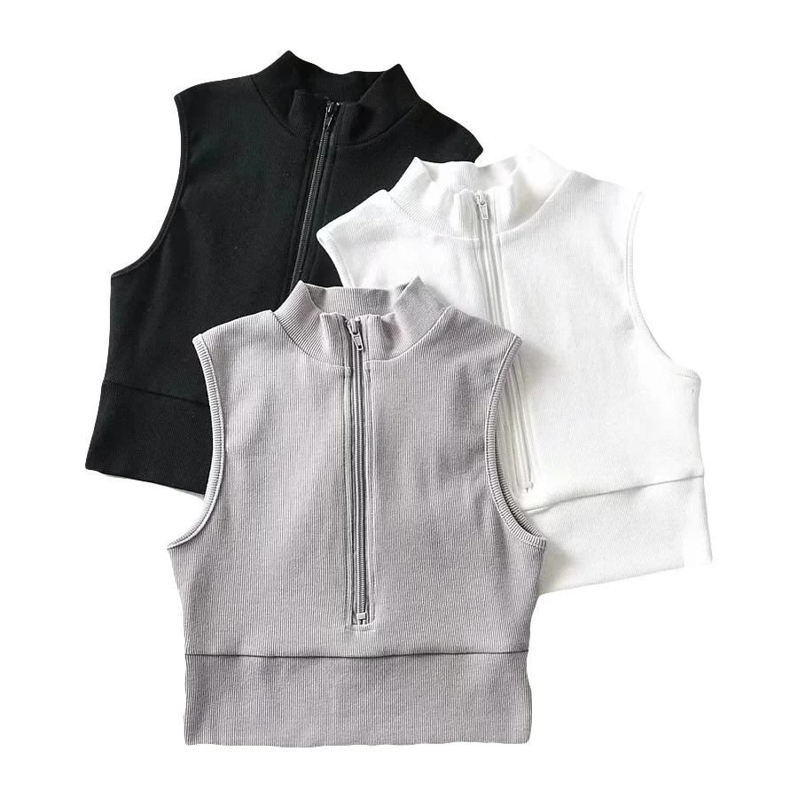 Custom High Neck Tight-fitting Crop Top Short Zipper Sports Vest Gym Tank Top For Women, Select
Custom High Neck Tight-fitting Crop Top Short Zipper Sports Vest Gym Tank Top For Women, Select