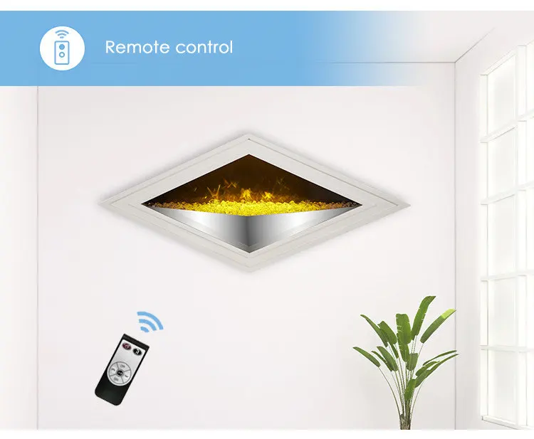 Decor flame 220-240v 1000W/2000W wall mounted electric fireplace remote control