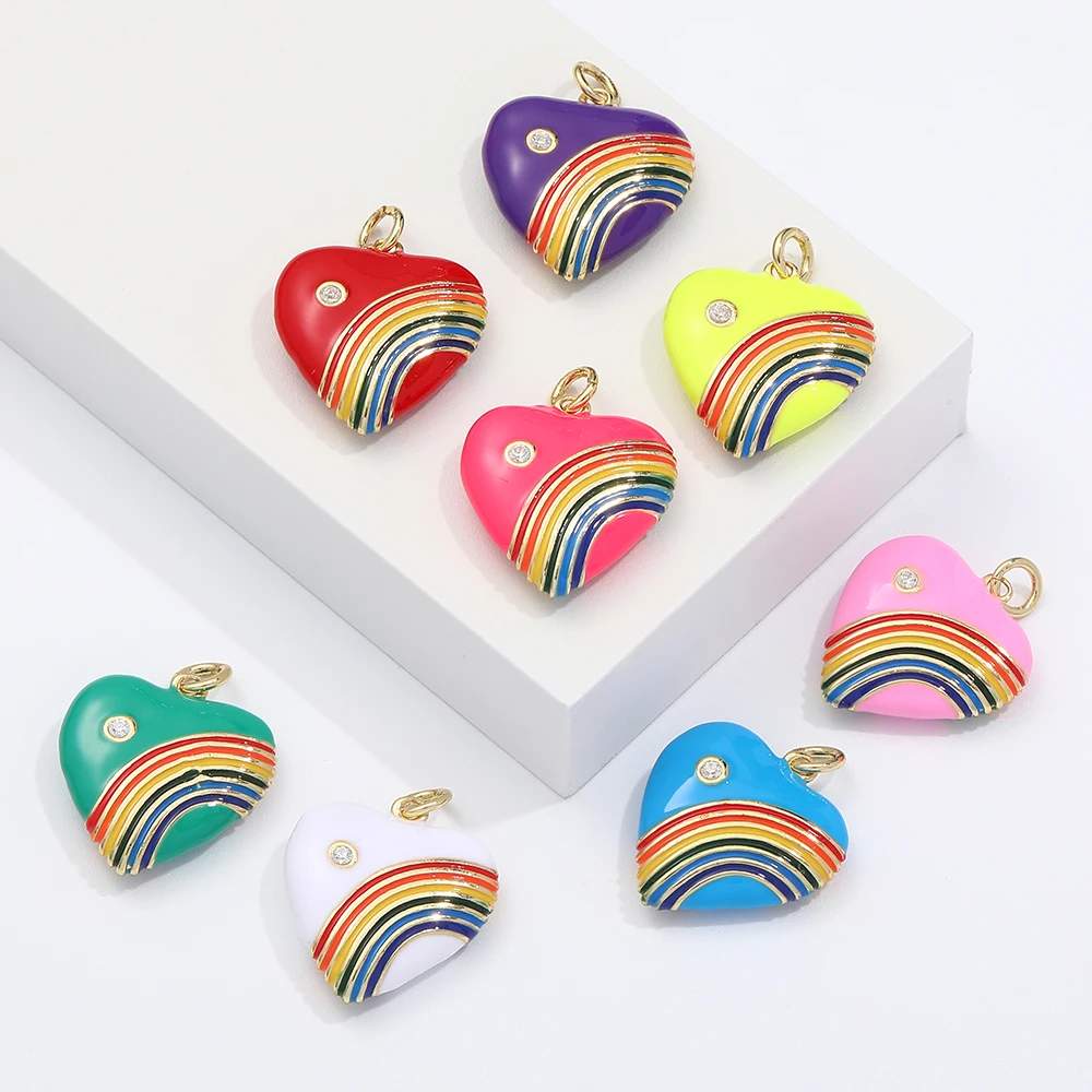 Fashion yiwu 18k gold necklace toefel colorful rainbow color 3d oil drip heart essential oil pendant wholesale jewelry
Fashion yiwu 18k gold necklace toefel colorful rainbow color 3d oil drip heart essential oil pendant wholesale jewelry
