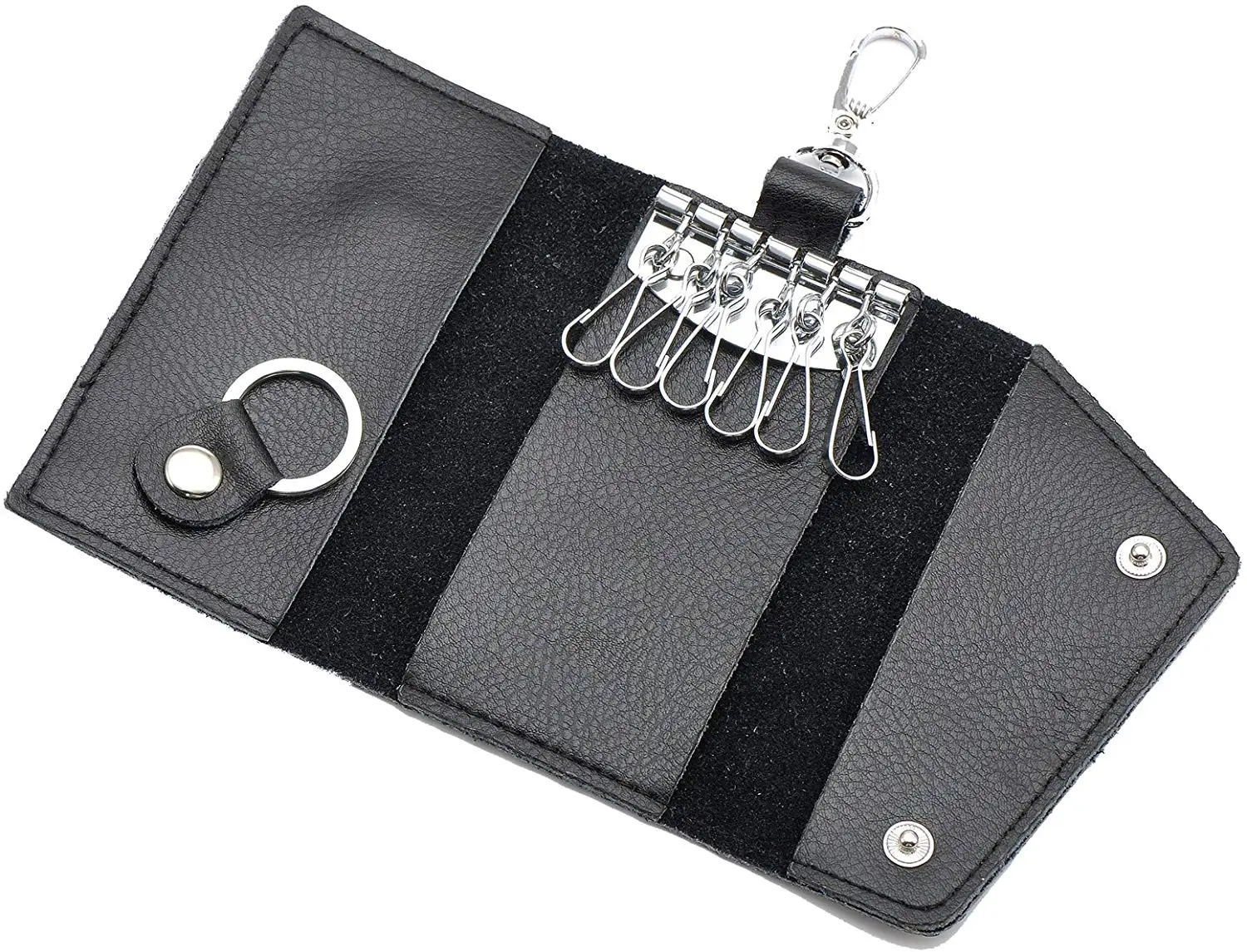 leather key case wallet keychain key holder with