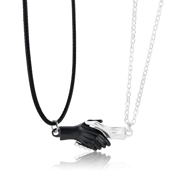 G525 Fashion Couple Necklace Valentine Gift Jewelry Magnetic Shake Hands Necklace
G525 Fashion Couple Necklace Valentine Gift Jewelry Magnetic Shake Hands Necklace