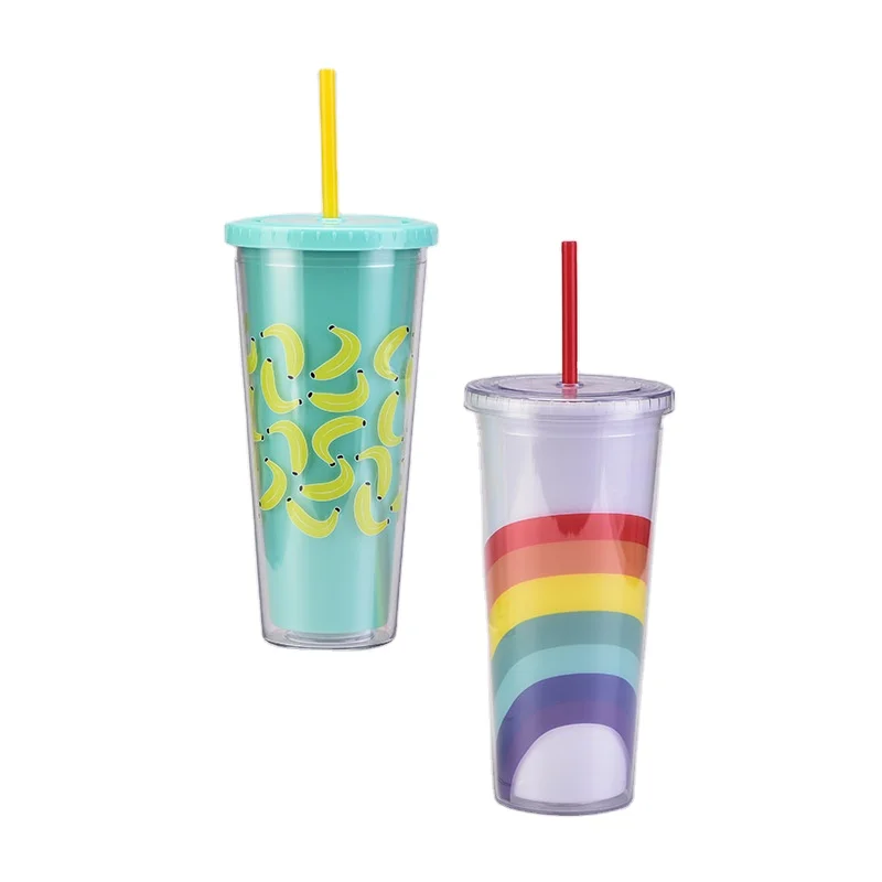 Fangjuu 2021 hot sale 24OZ cute Summer Large Capacity Cup Reusable Double wall Plastic Tumbler with Straw, Picture
Fangjuu 2021 hot sale 24OZ cute Summer Large Capacity Cup Reusable Double wall Plastic Tumbler with Straw, Picture