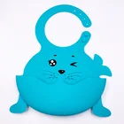 Custom reusable food grade newborn kid adjustable waterproof silicone baby bibs