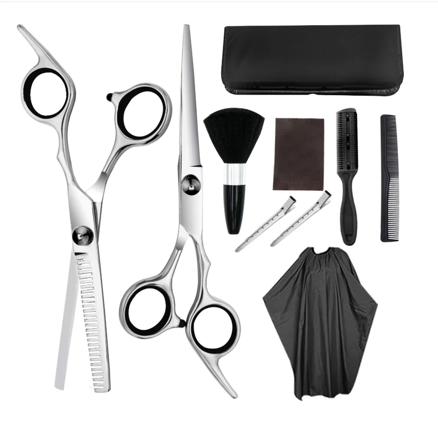 Hot Selling Professional Barber Scissors Thinning Hairdressing Scissors Hair Cutting Tools Set Salon Hair Cutting Scissors, As pictures
Hot Selling Professional Barber Scissors Thinning Hairdressing Scissors Hair Cutting Tools Set Salon Hair Cutting Scissors, As pictures