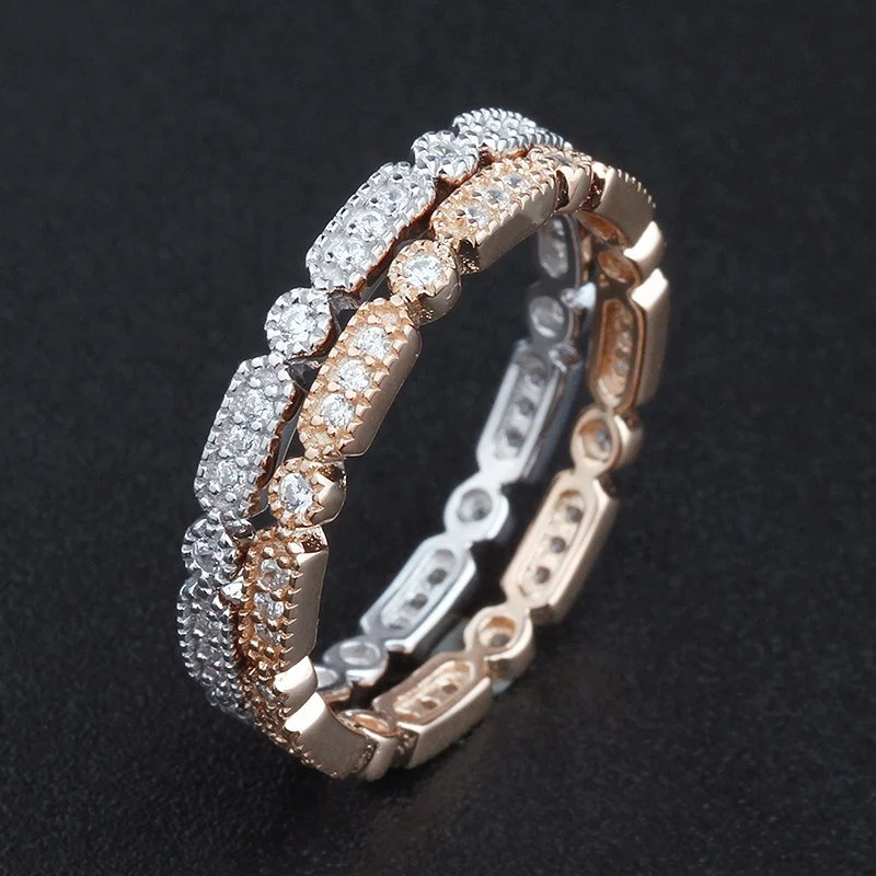 14K 18K White Rose Gold Wedding Rings Simple Design Engagement Cubic Zirconia Diamond Rings
14K 18K White Rose Gold Wedding Rings Simple Design Engagement Cubic Zirconia Diamond Rings