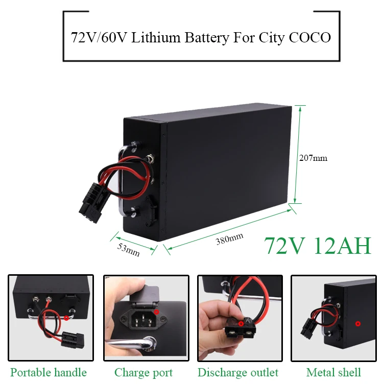 48v 60v 72v 100ah Lithium Battery Pack 3000W Motorbike Lithium Battery 0
