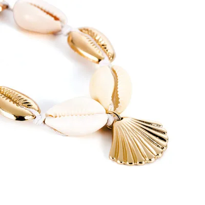 Summer Beach Ethnic Style Anklet Adjustable 18K Gold Plating Shell Scallop Anklet for Women 
Summer Beach Ethnic Style Anklet Adjustable 18K Gold Plating Shell Scallop Anklet for Women