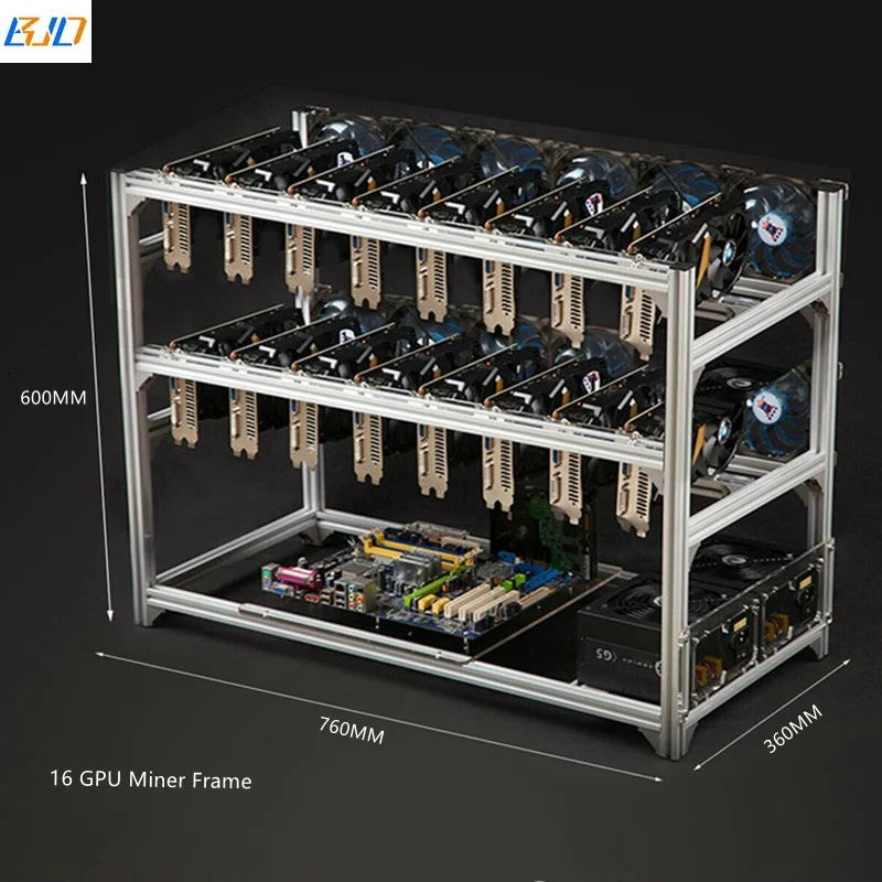 12GPU Open Air Mining Rig Stackable Computer Rig Case 8 14 16 GPU Extension Graphics Card Rig Frame, Silver
12GPU Open Air Mining Rig Stackable Computer Rig Case 8 14 16 GPU Extension Graphics Card Rig Frame, Silver