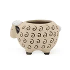 Wholesale hot sale lovely instgram 3D unique sheep flower succulent pot in pottery clay ceramic