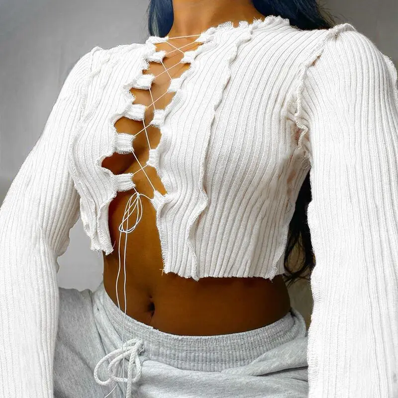 20417P Fashion Spring 2021 New Arrivals Sexy 7 Color Patchwork Tight Long Sleeve Hollow Out Bandage Tops Shirt for Women
20417P Fashion Spring 2021 New Arrivals Sexy 7 Color Patchwork Tight Long Sleeve Hollow Out Bandage Tops Shirt for Women